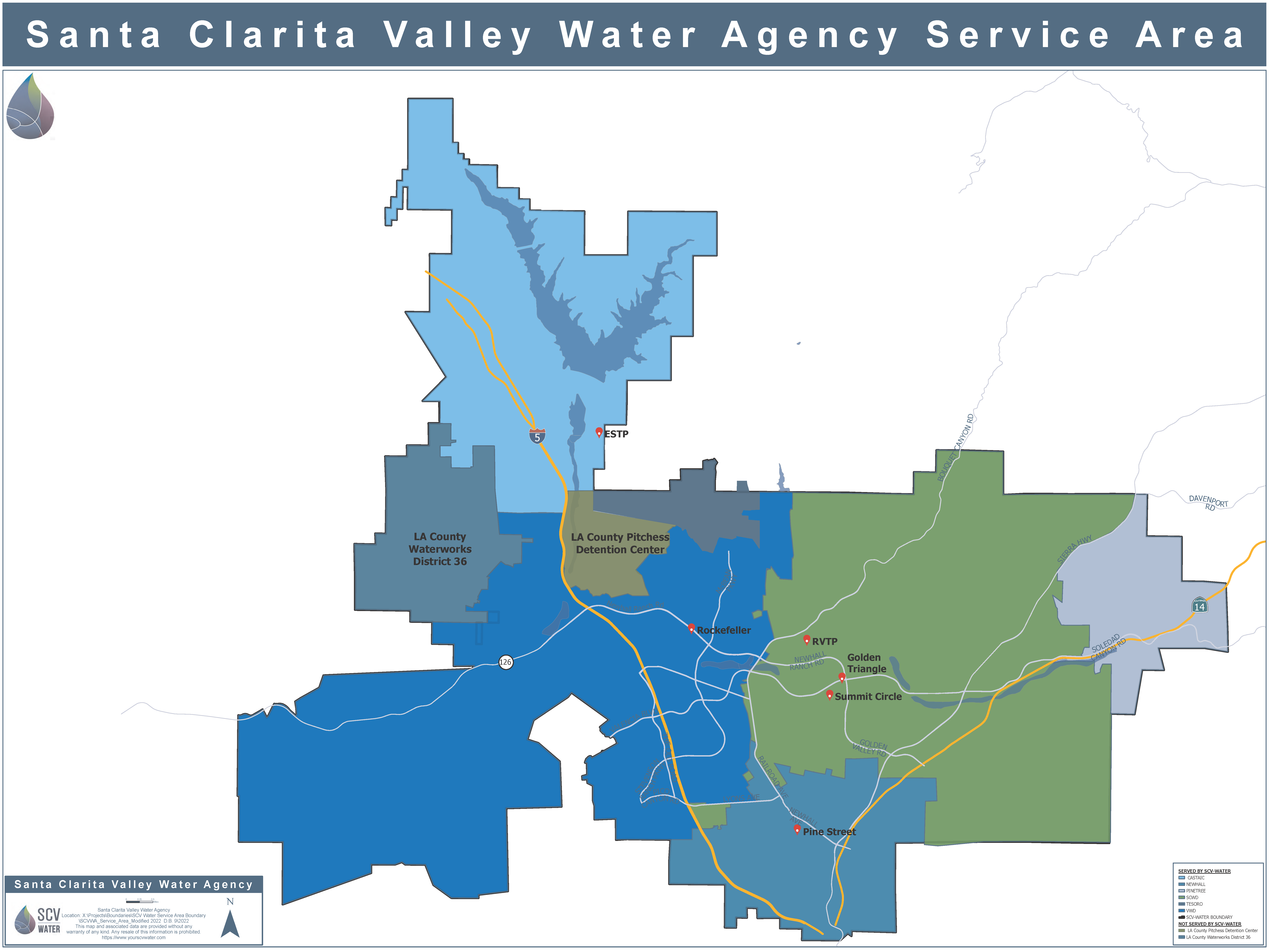 SCV Water Service Area Map